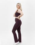 RIYA Fit Yüksek Bel İspanyol Paça Tayt & Crop Atlet Takım
